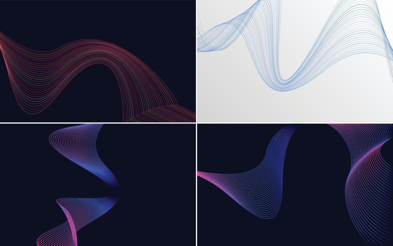 modern wave curve abstract presentation background Pack vector