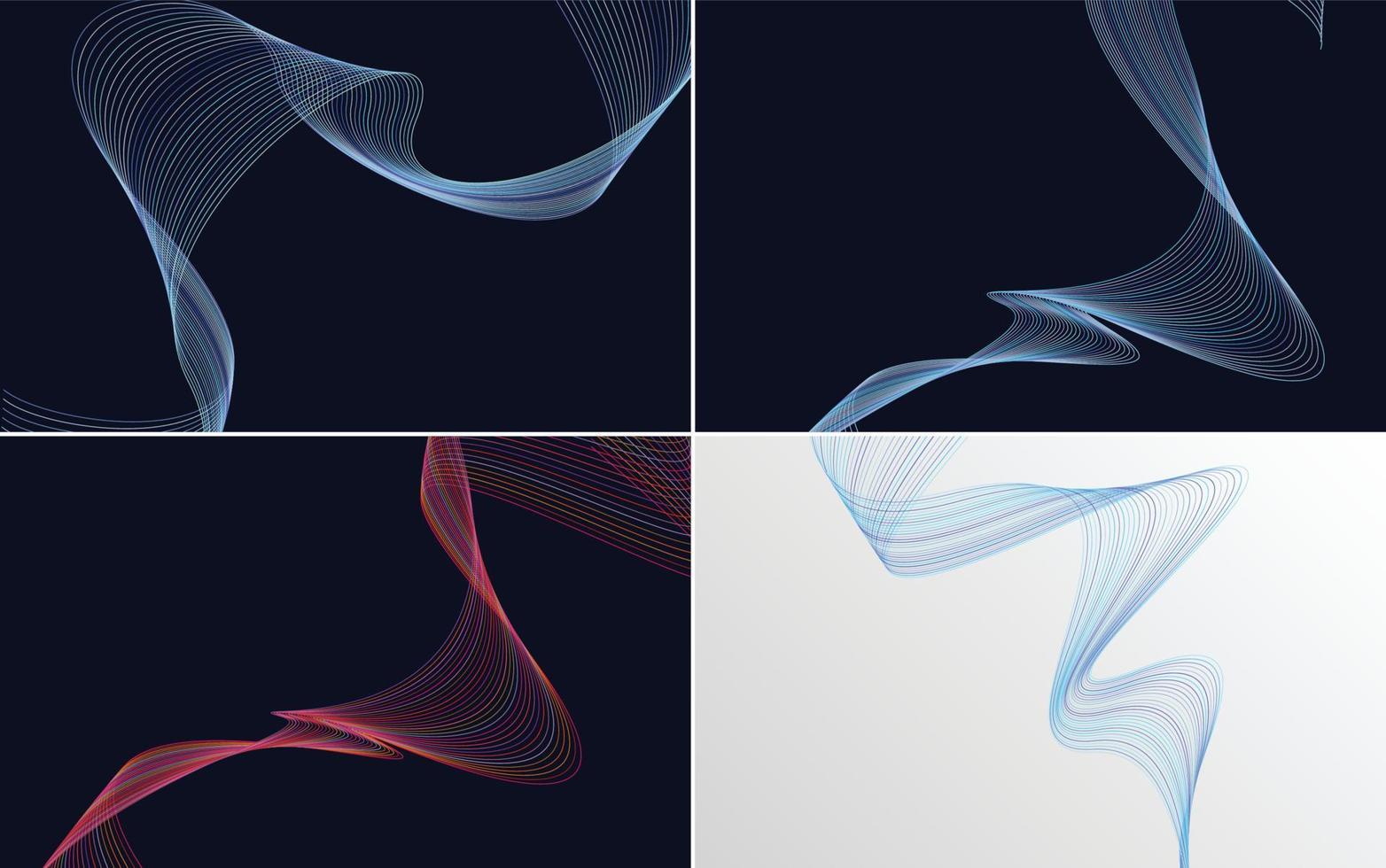 modern wave curve abstract presentation background Pack vector