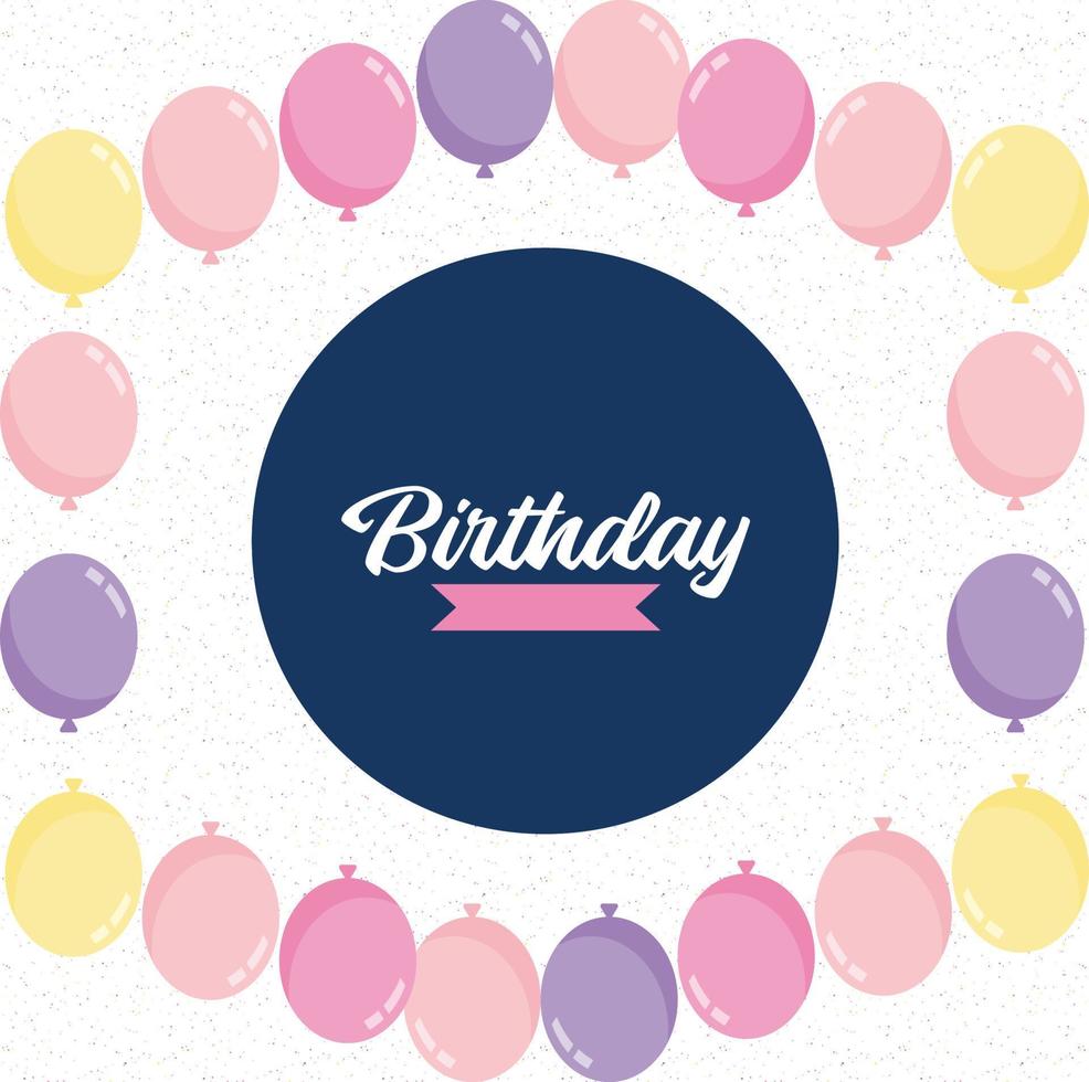 feliz cumpleaños a ti fondo de globo para fiesta fiesta cumpleaños promoción tarjeta cartel vector
