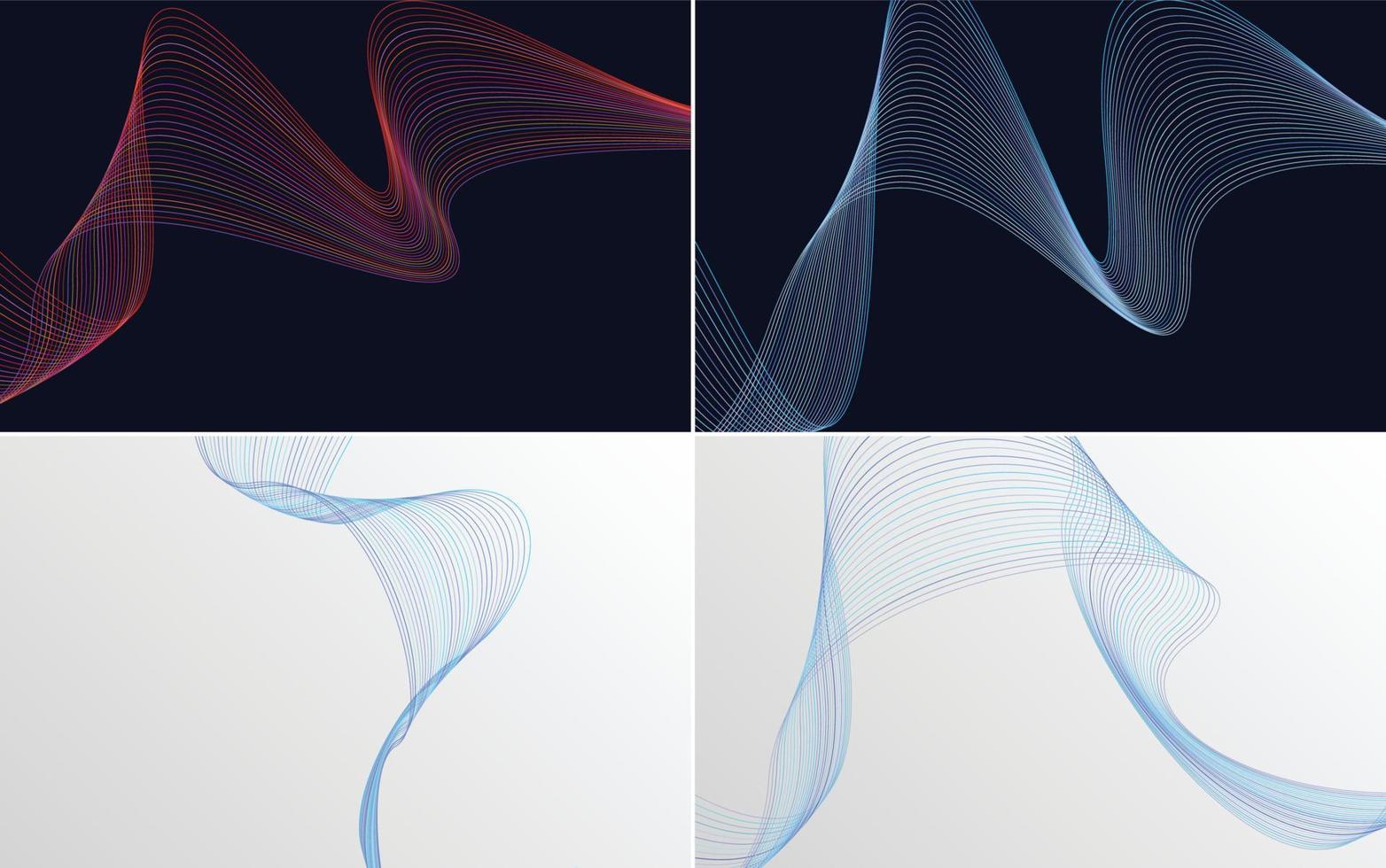 modern wave curve abstract presentation background Pack vector