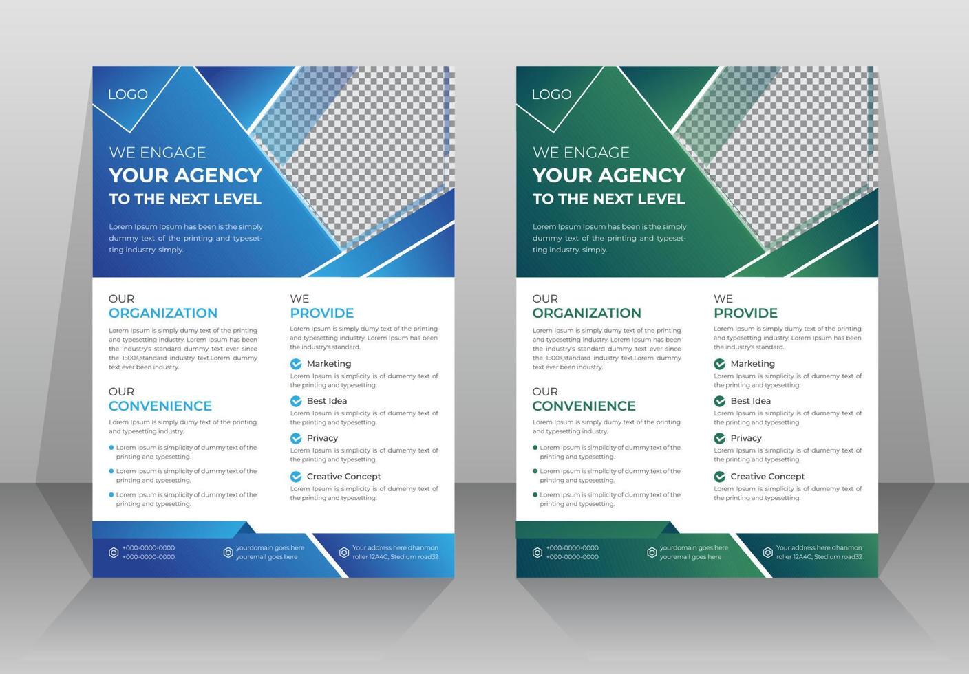 Modern flyer design template vector