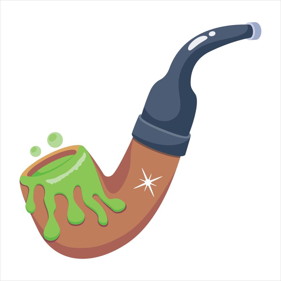 Trendy Smoking Pipe vector