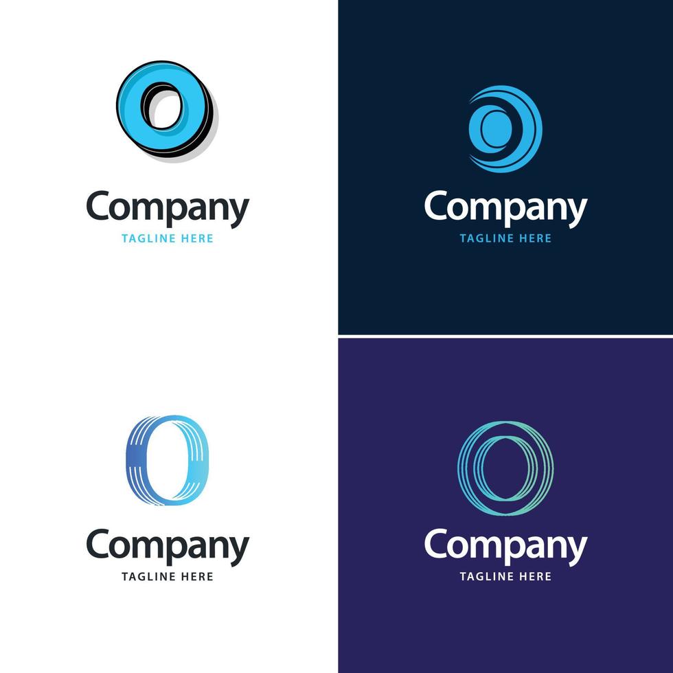 diseño de paquete de logotipo grande de letra o diseño de logotipos modernos y creativos para su negocio vector