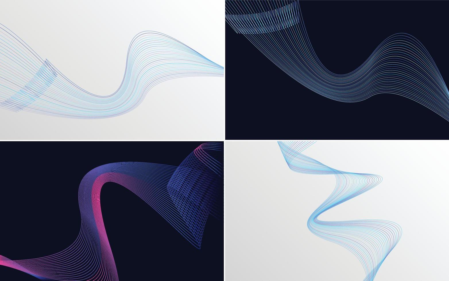 modern wave curve abstract presentation background Pack vector