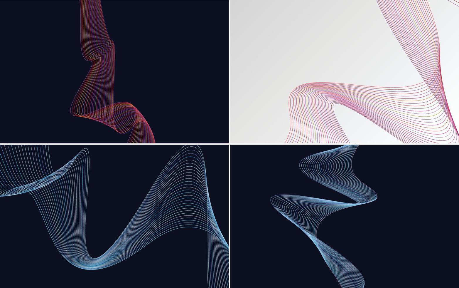 modern wave curve abstract presentation background Pack vector