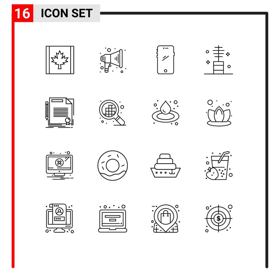 16 Outline concept for Websites Mobile and Apps contract salon mobile makeup cosmetic Editable Vector Design Elements