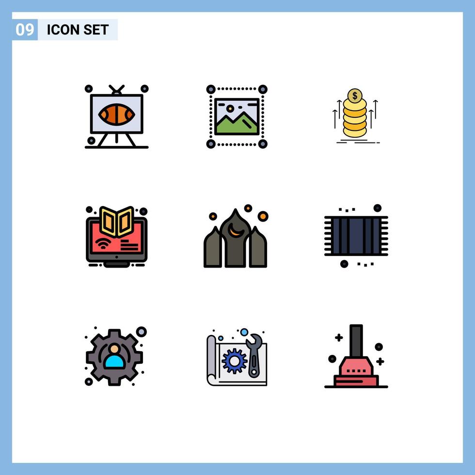9 Creative Icons Modern Signs and Symbols of webinar e graphics elearning transfer Editable Vector Design Elements