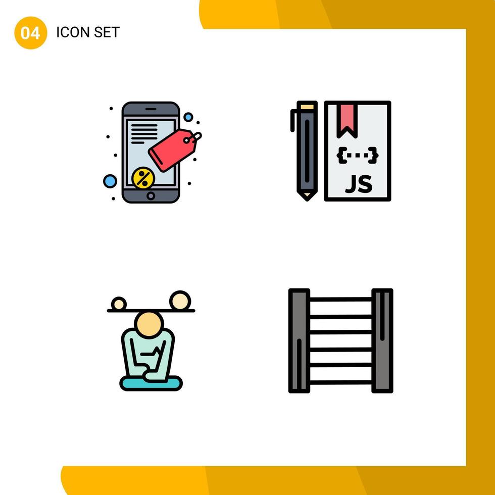 4 Creative Icons Modern Signs and Symbols of connect concentration cloud development mind Editable Vector Design Elements