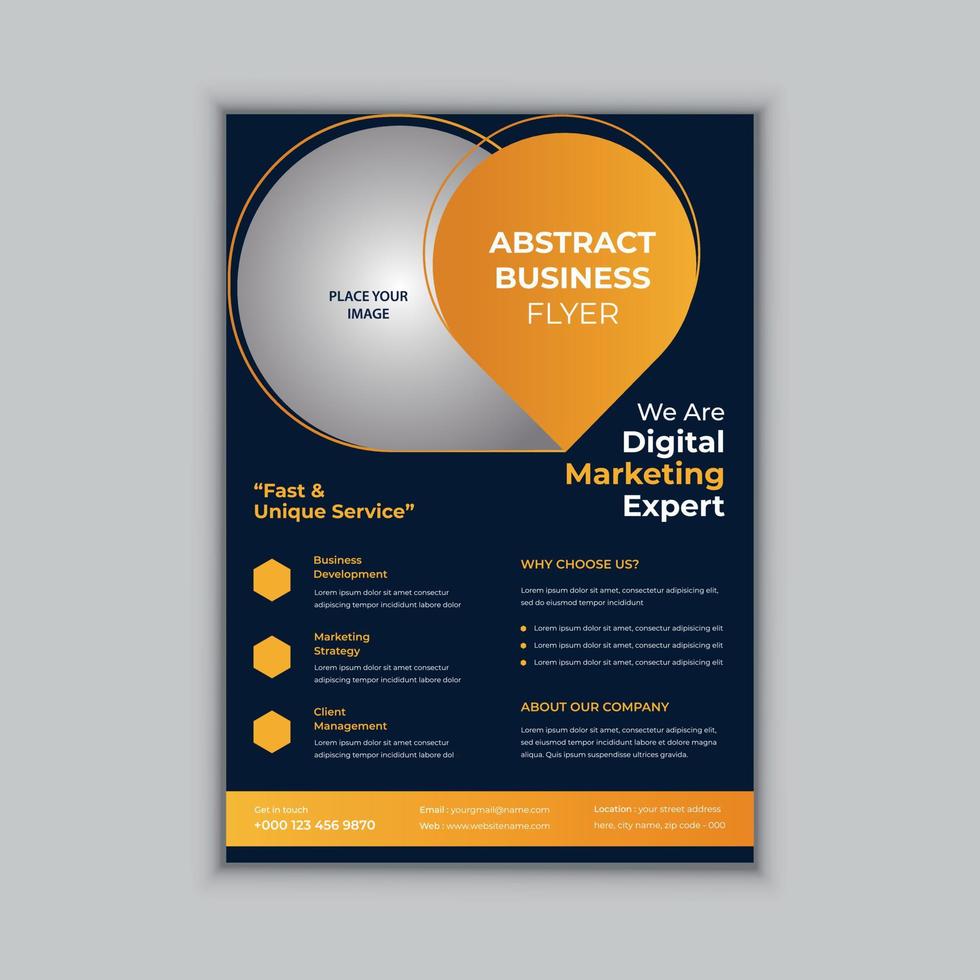 Digital marketing agency business flyer design modern layout design vector template