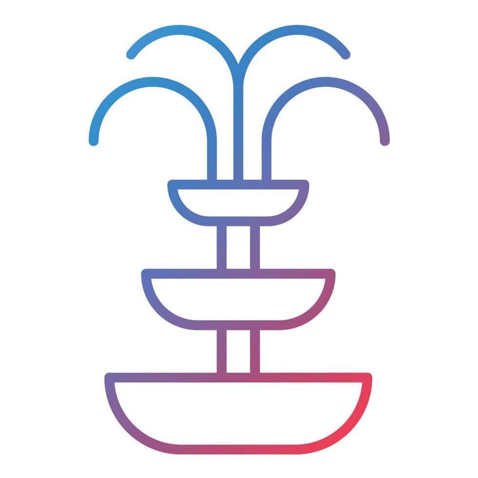 Fountain Line Gradient Icon vector