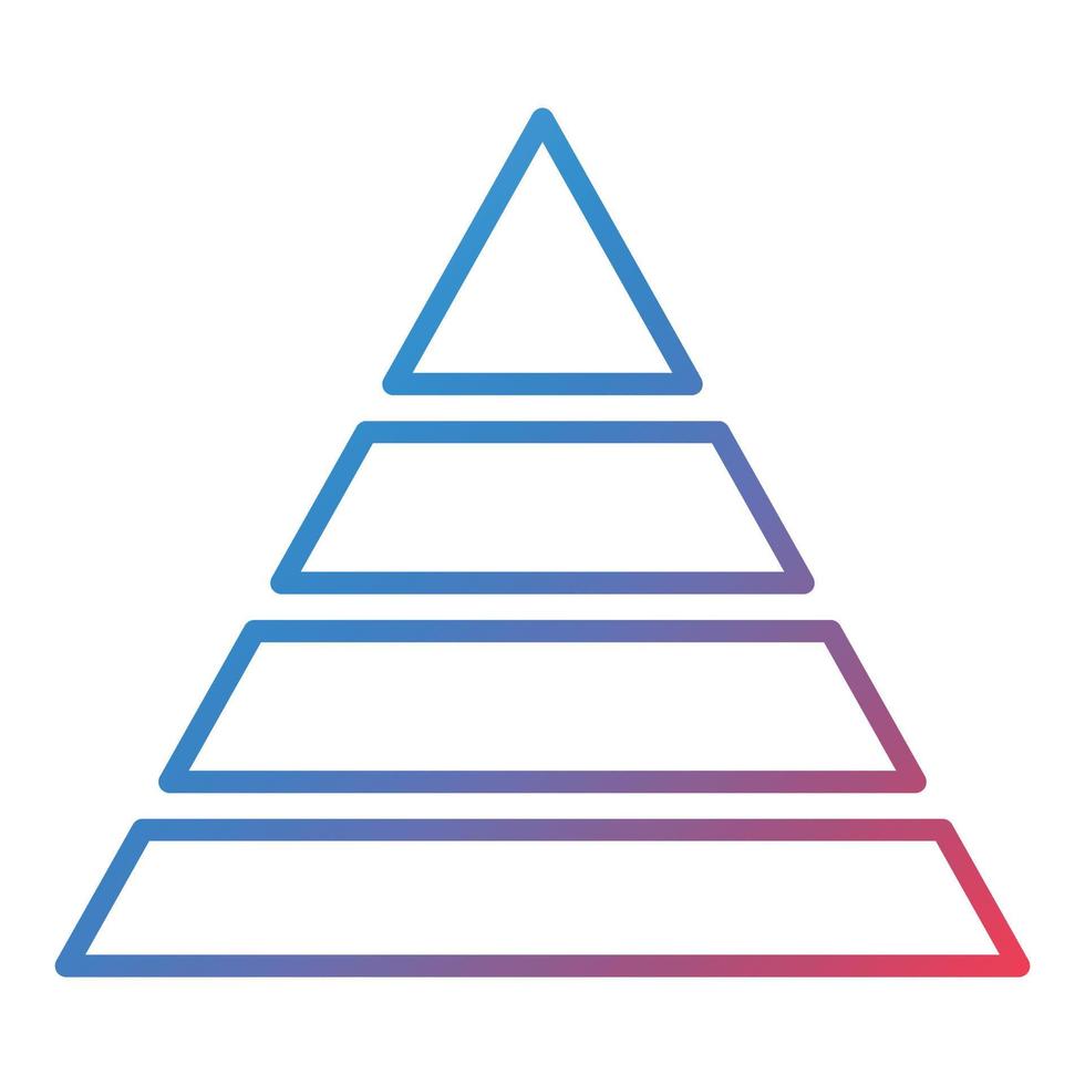 Pyramid Line Gradient Icon vector