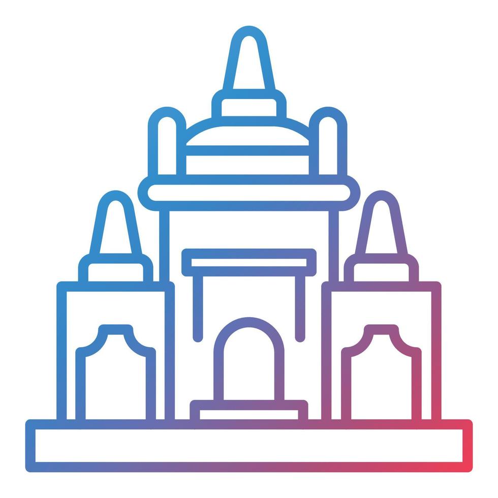 Indonesia Line Gradient Icon vector
