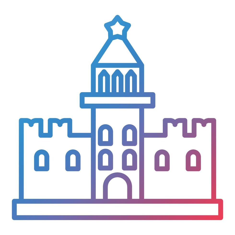 Kremlin Line Gradient Icon vector