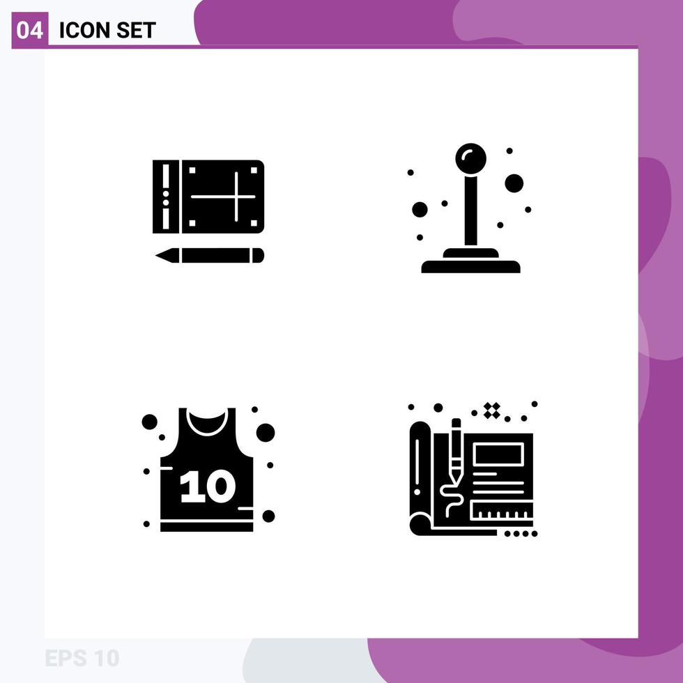 Set of Vector Solid Glyphs on Grid for mobile sport education switch design Editable Vector Design Elements