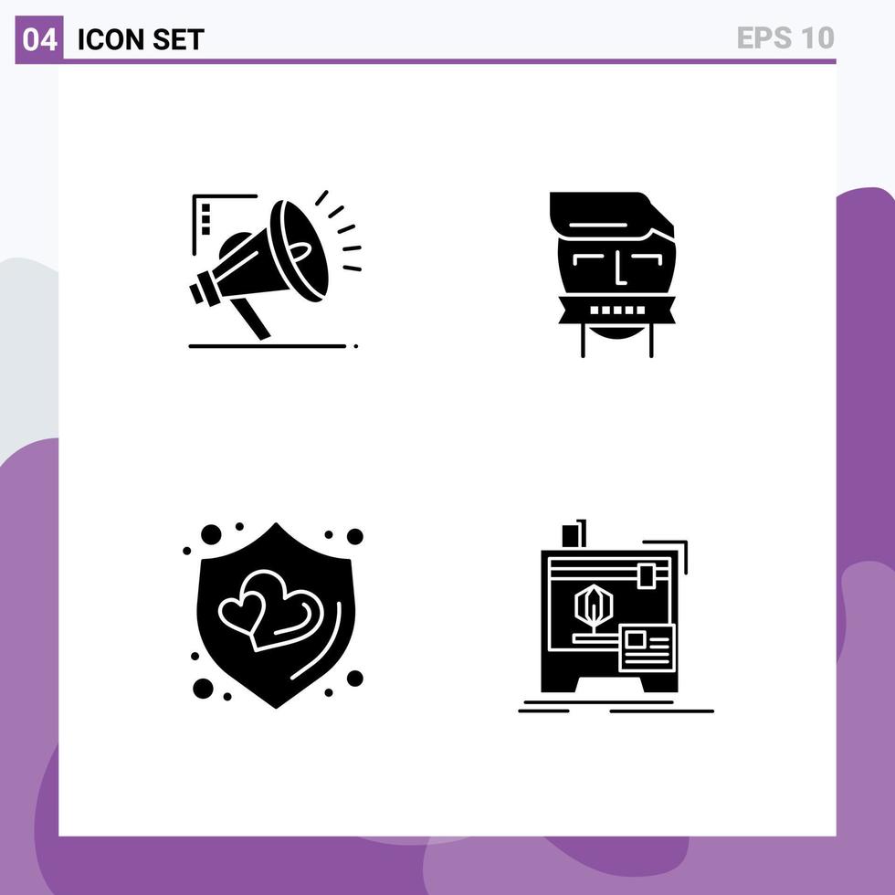 Creative Icons Modern Signs and Symbols of marketing love digital opponent shield Editable Vector Design Elements
