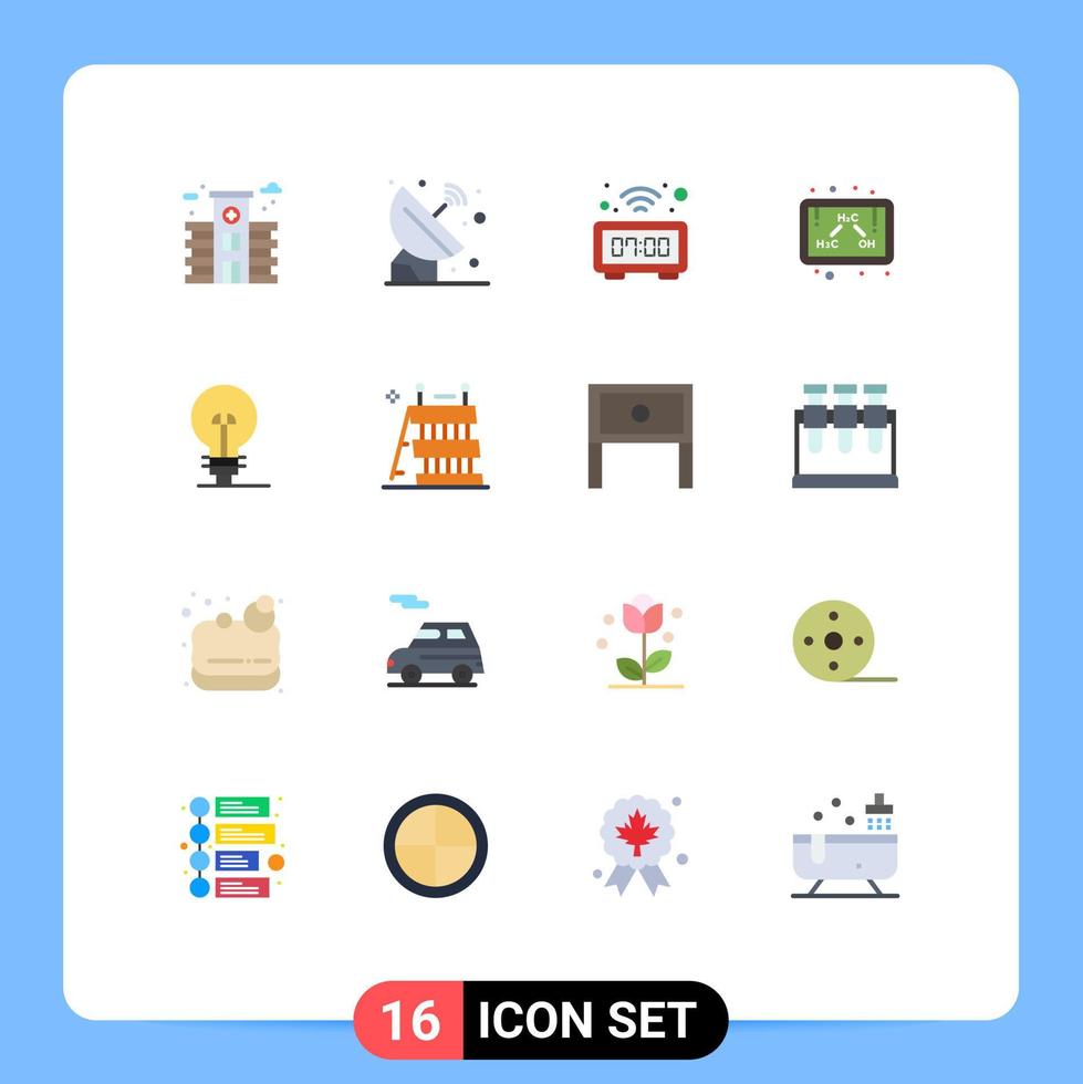 16 Creative Icons Modern Signs and Symbols of definnig study clock formula chemistry Editable Pack of Creative Vector Design Elements