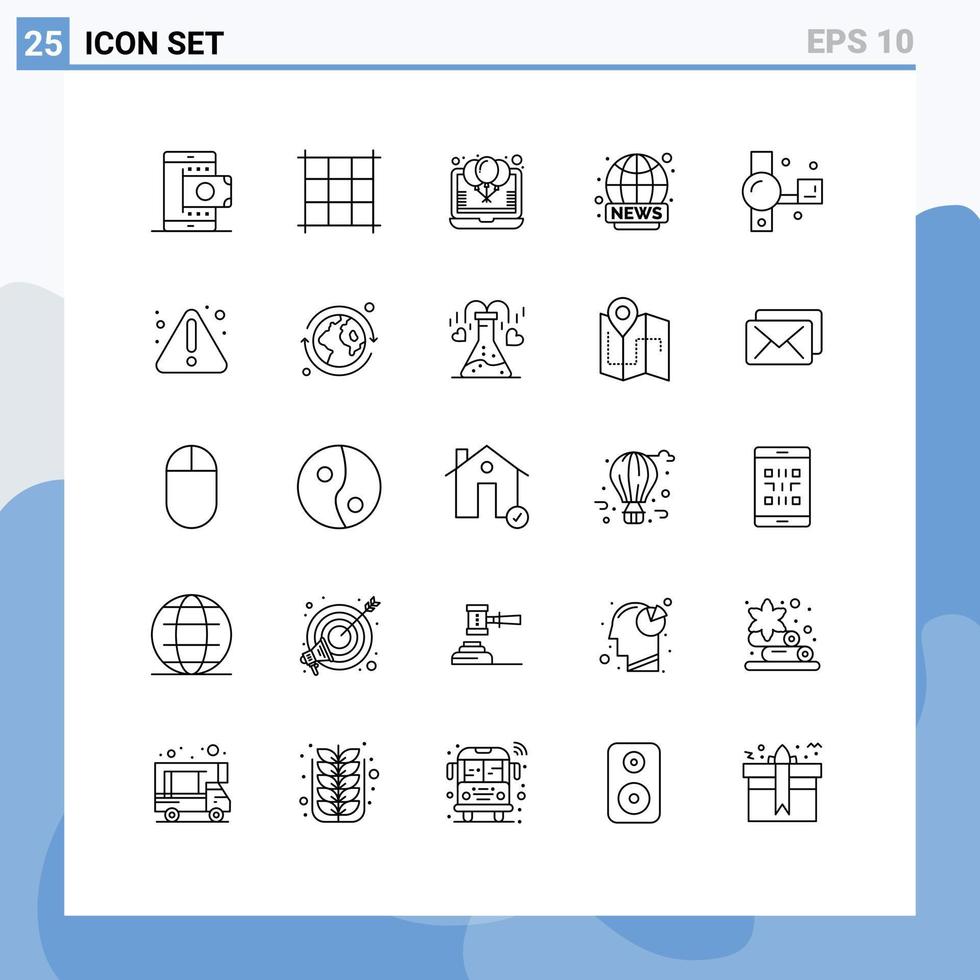 25 Thematic Vector Lines and Editable Symbols of handycam camcorder offer news broadcasting Editable Vector Design Elements