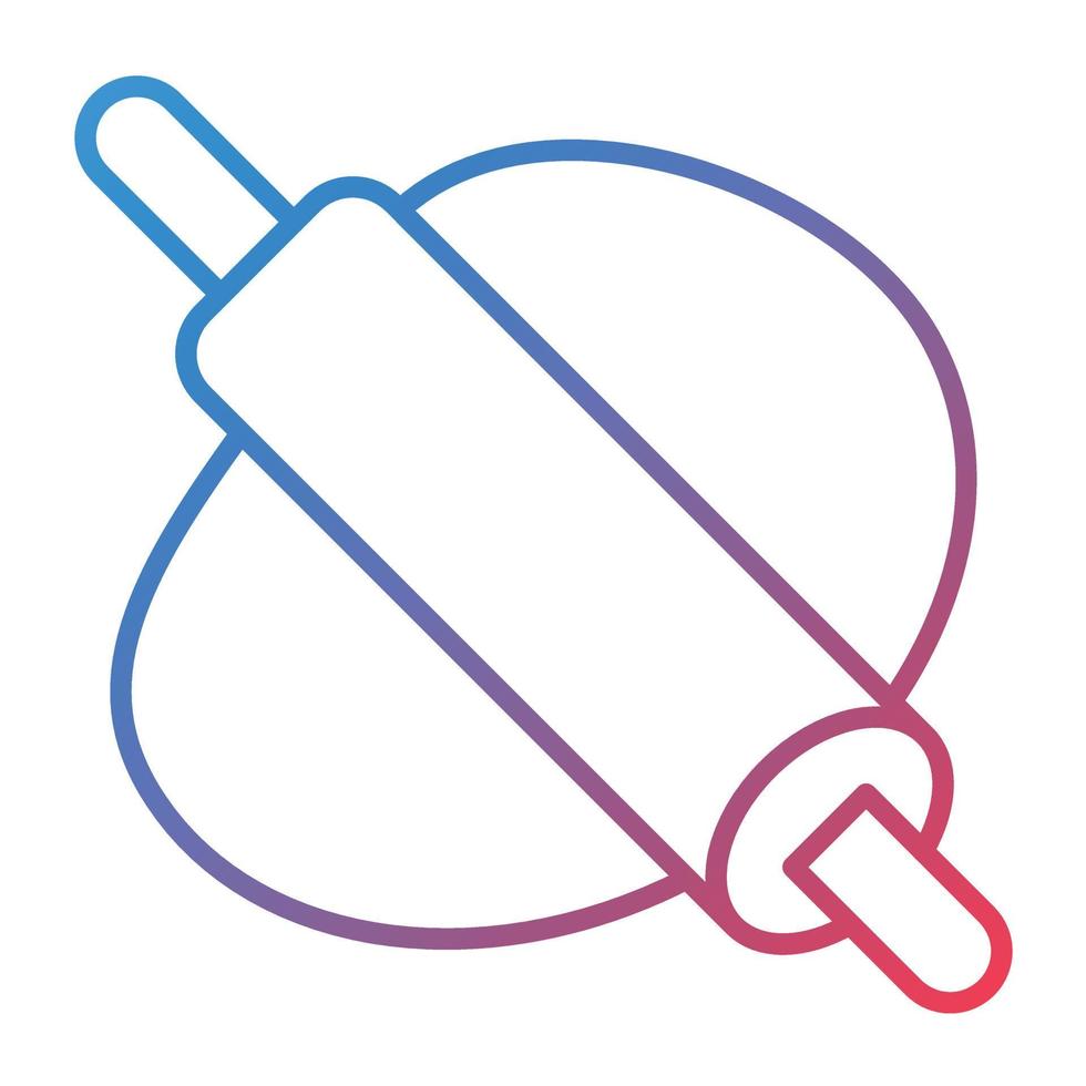 Knead Line Gradient Icon vector