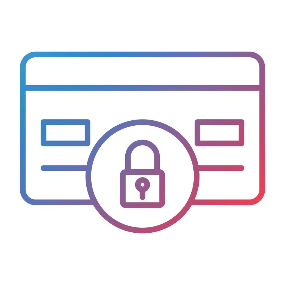 Secure Payment Line Gradient Icon vector