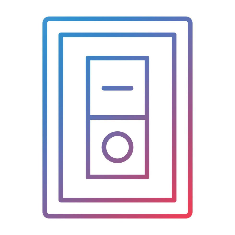 On Off Switch Line Gradient Icon vector