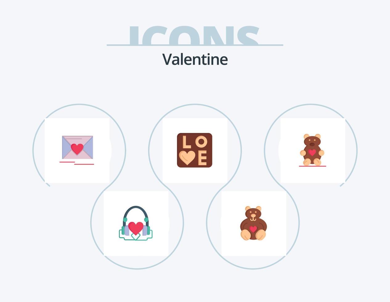 Valentine Flat Icon Pack 5 Icon Design. sign. day. love. valentines. wedding vector