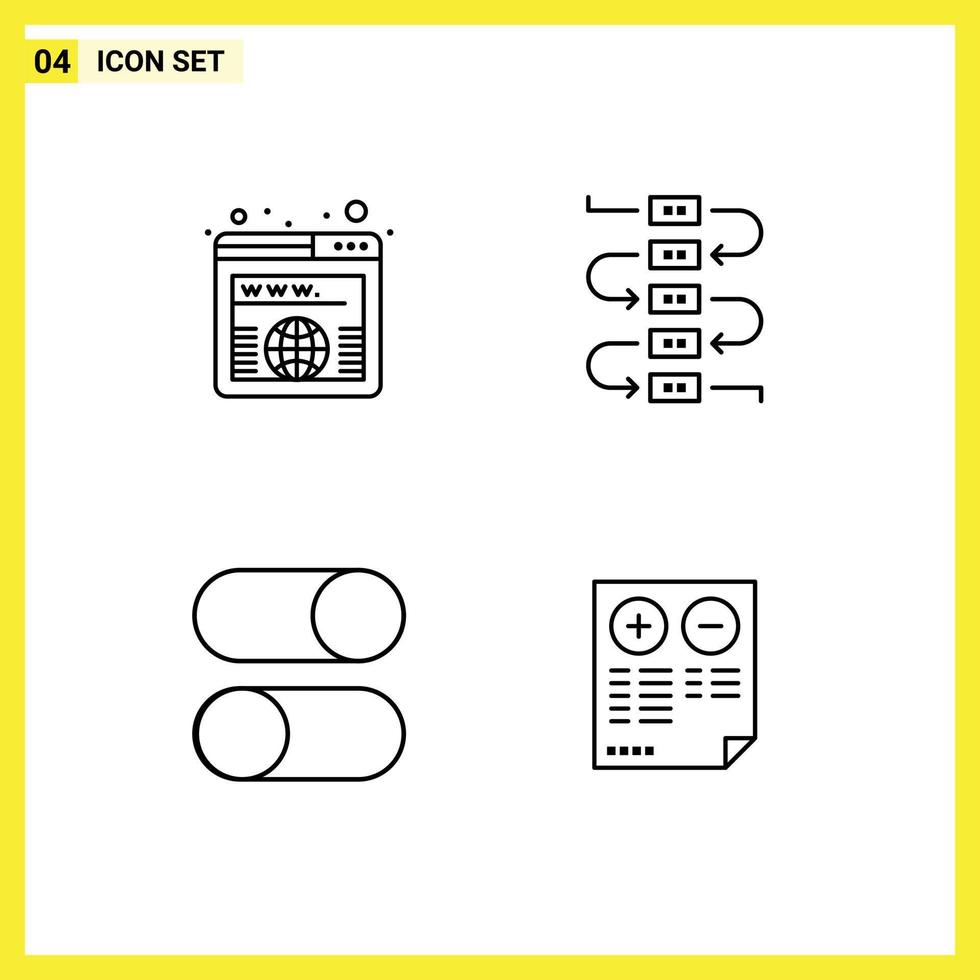 4 Universal Filledline Flat Colors Set for Web and Mobile Applications address loading worldwide virtuoso settings Editable Vector Design Elements