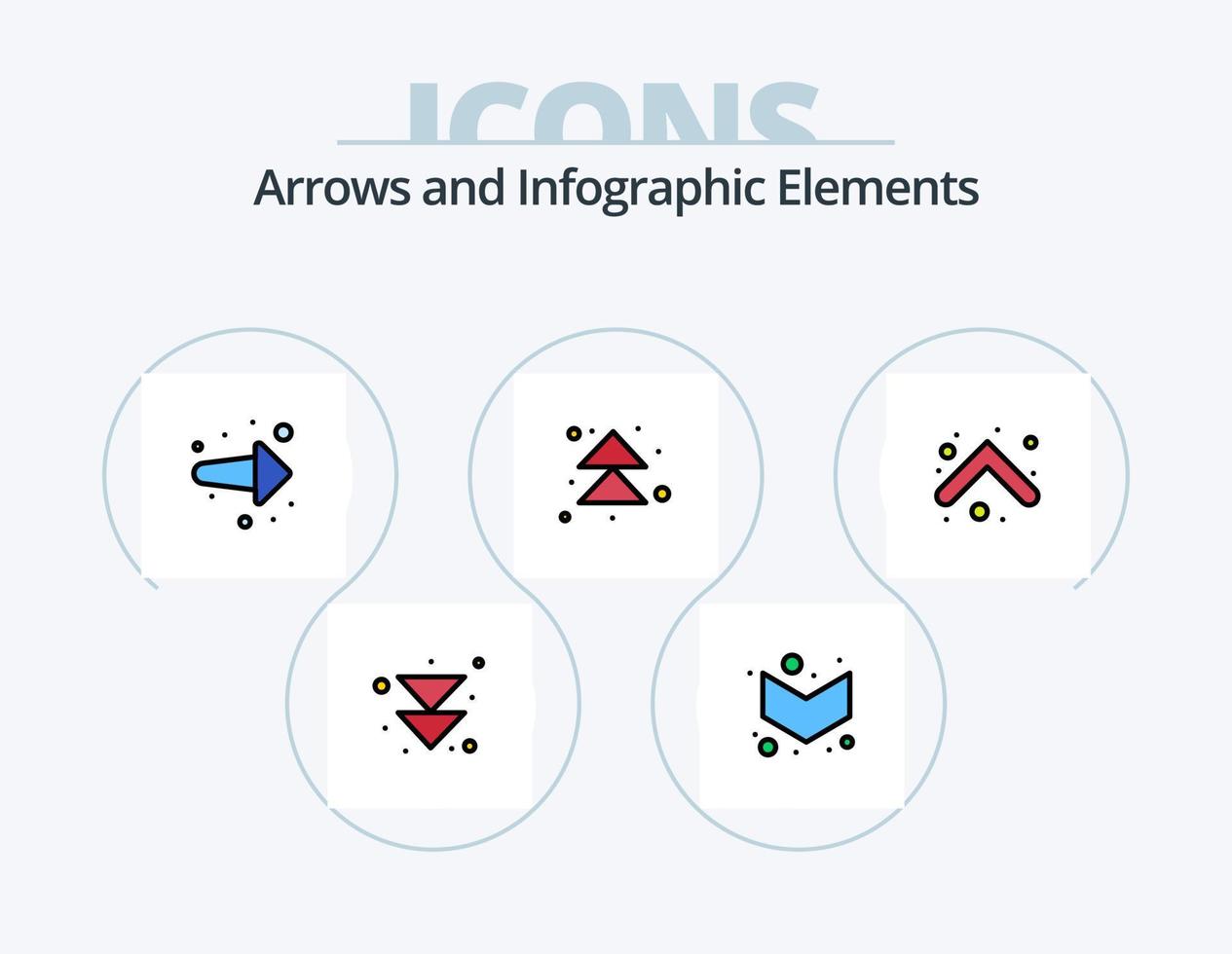 Arrow Line Filled Icon Pack 5 Icon Design. arrow. next. pointer. forward. right vector