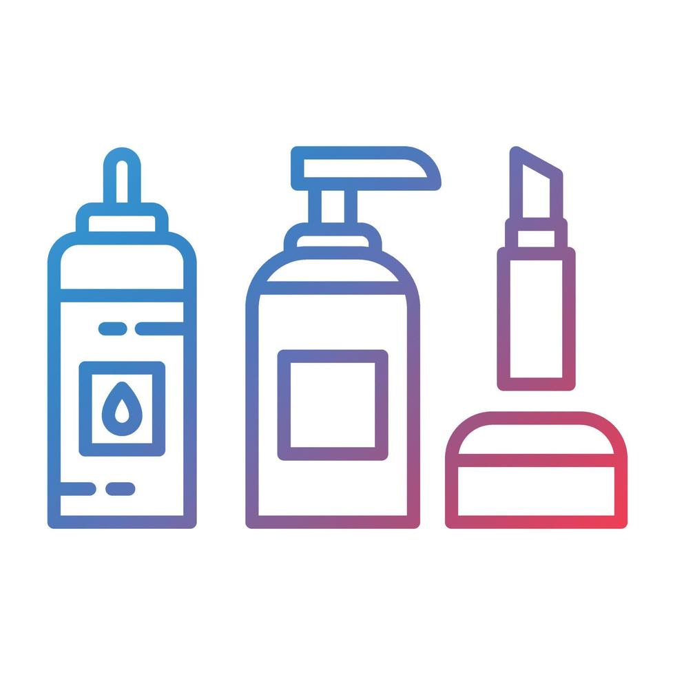 Cosmetics Line Gradient Icon vector
