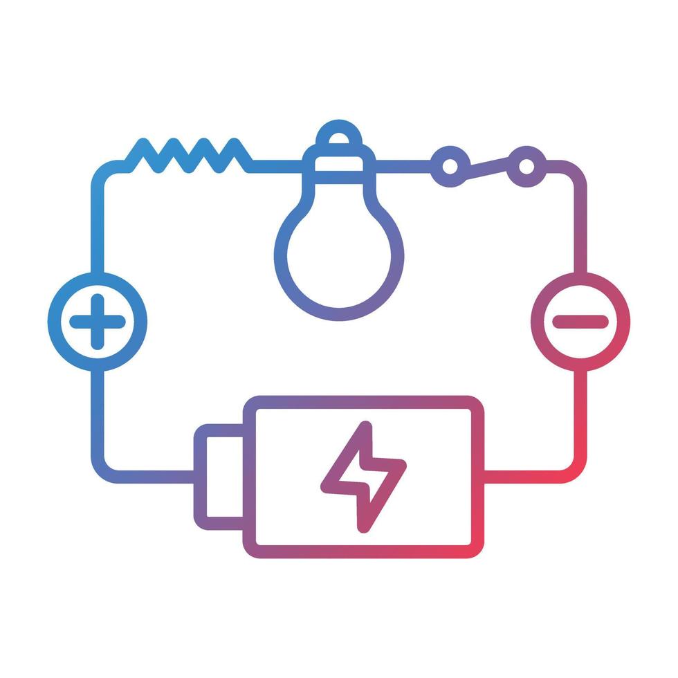 Circuit Line Gradient Icon vector