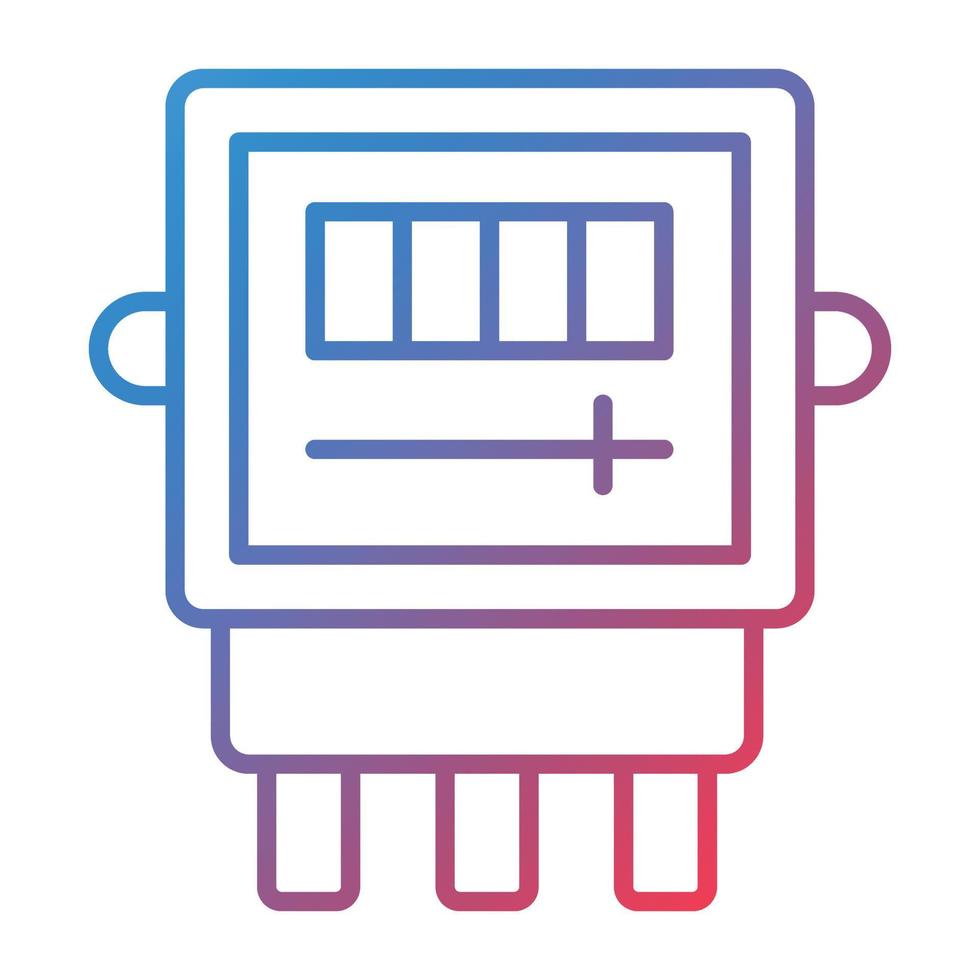 Electric Meter Line Gradient Icon vector