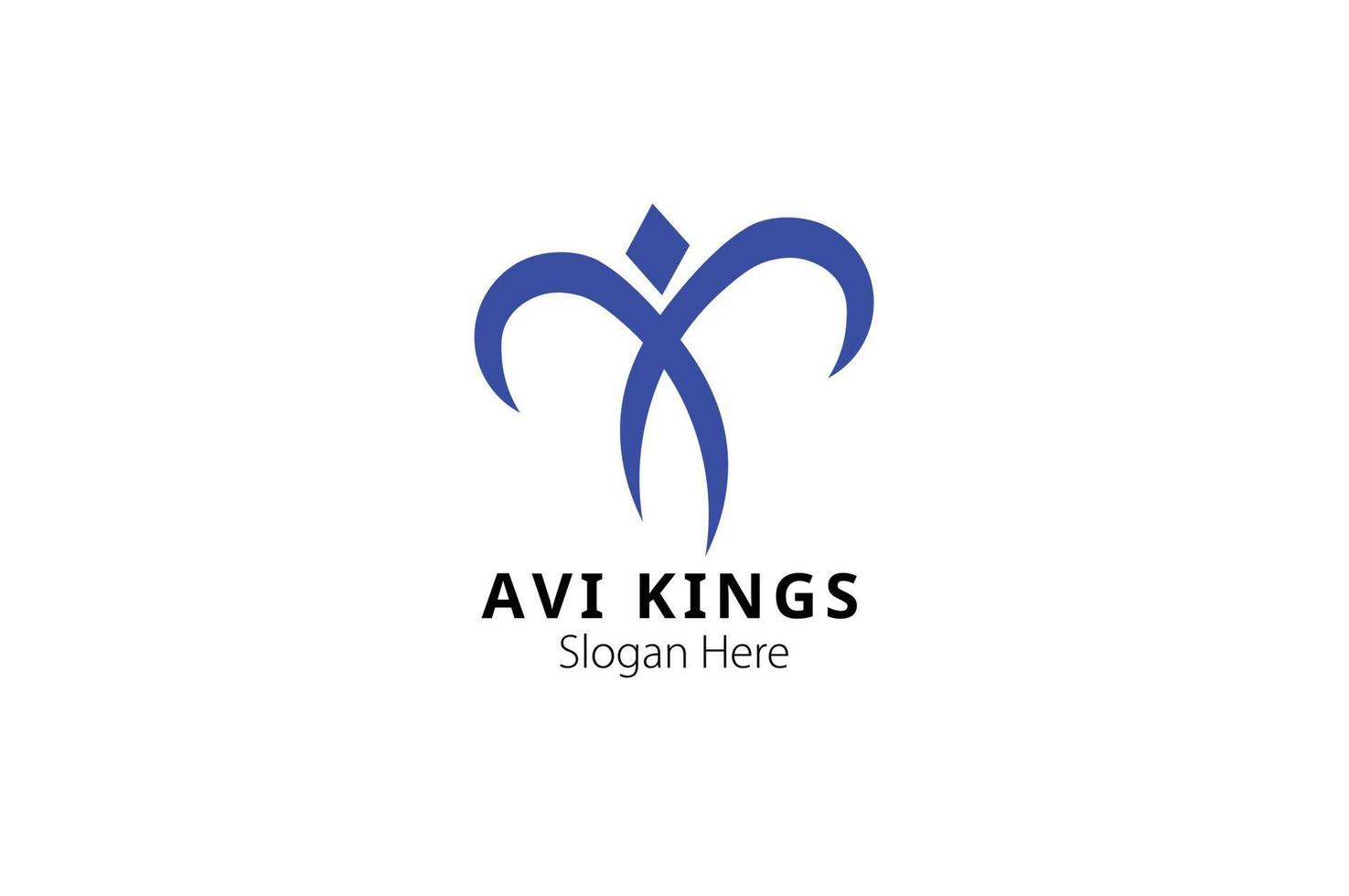 diseño de logotipo personalizado avi kiings vector