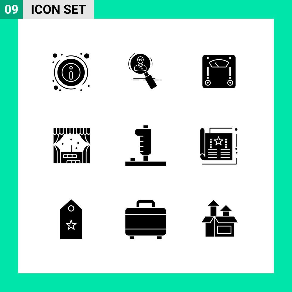 9 Creative Icons Modern Signs and Symbols of window building personal weight scale Editable Vector Design Elements