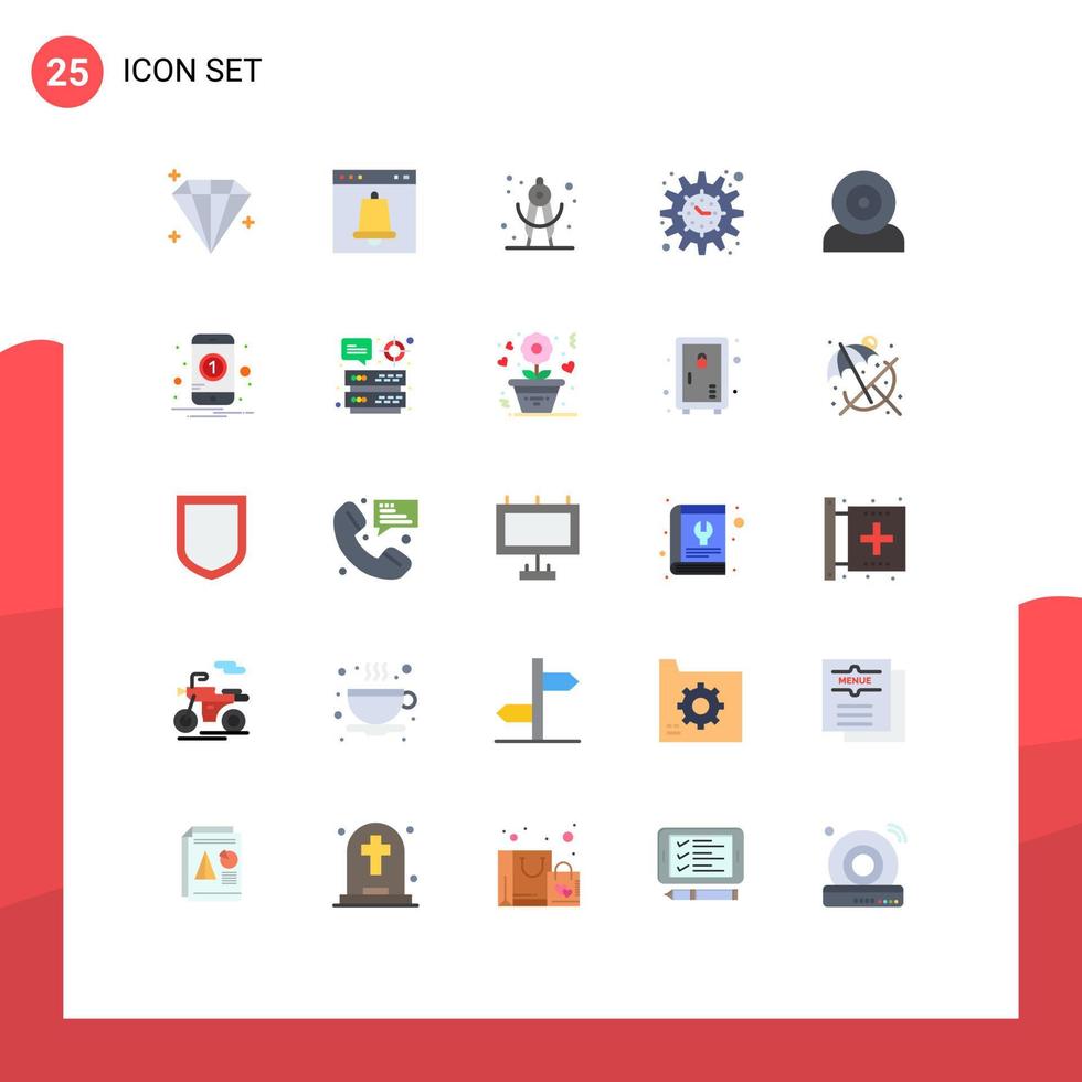 25 Flat Color concept for Websites Mobile and Apps gadget computers divider project goal project Editable Vector Design Elements