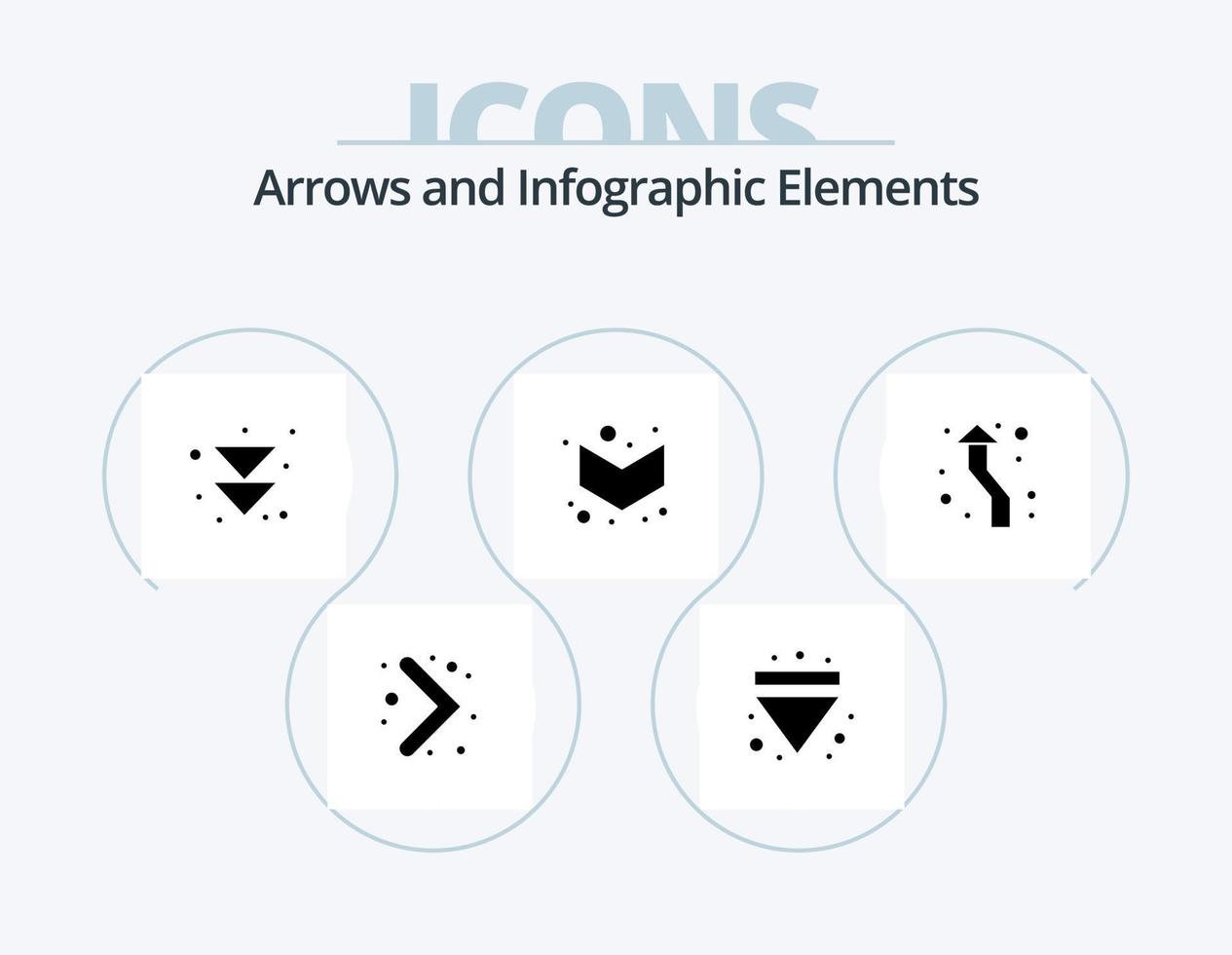Arrow Glyph Icon Pack 5 Icon Design. round. up. forward. arrows. full vector