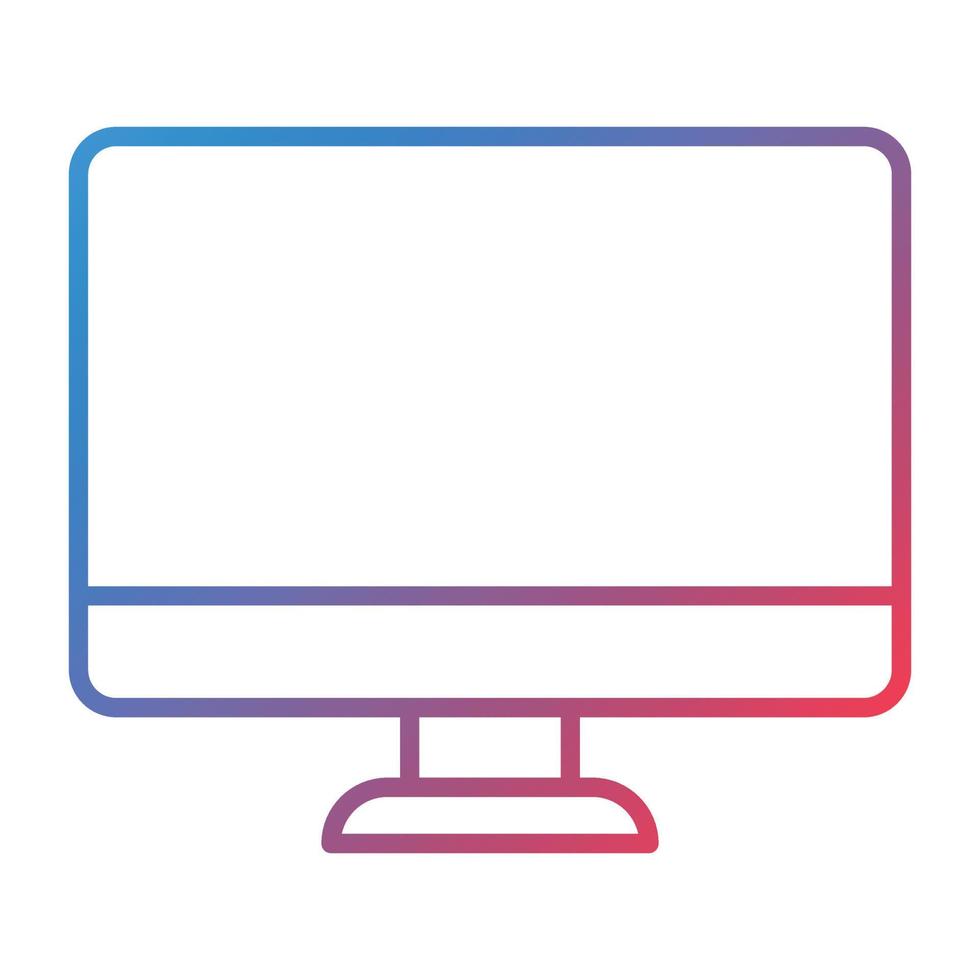 Computer Line Gradient Icon vector