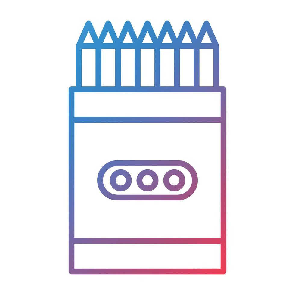 Pencil Crayon Line Gradient Icon vector