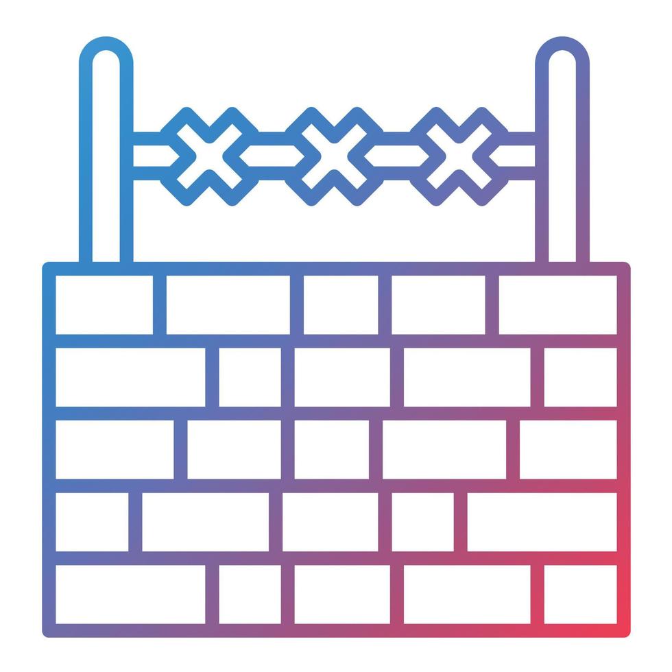 Border Line Gradient Icon vector