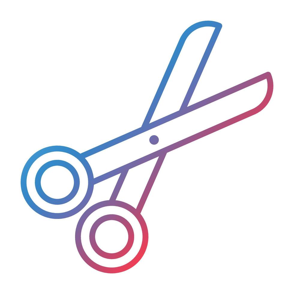 Scissors Line Gradient Icon vector