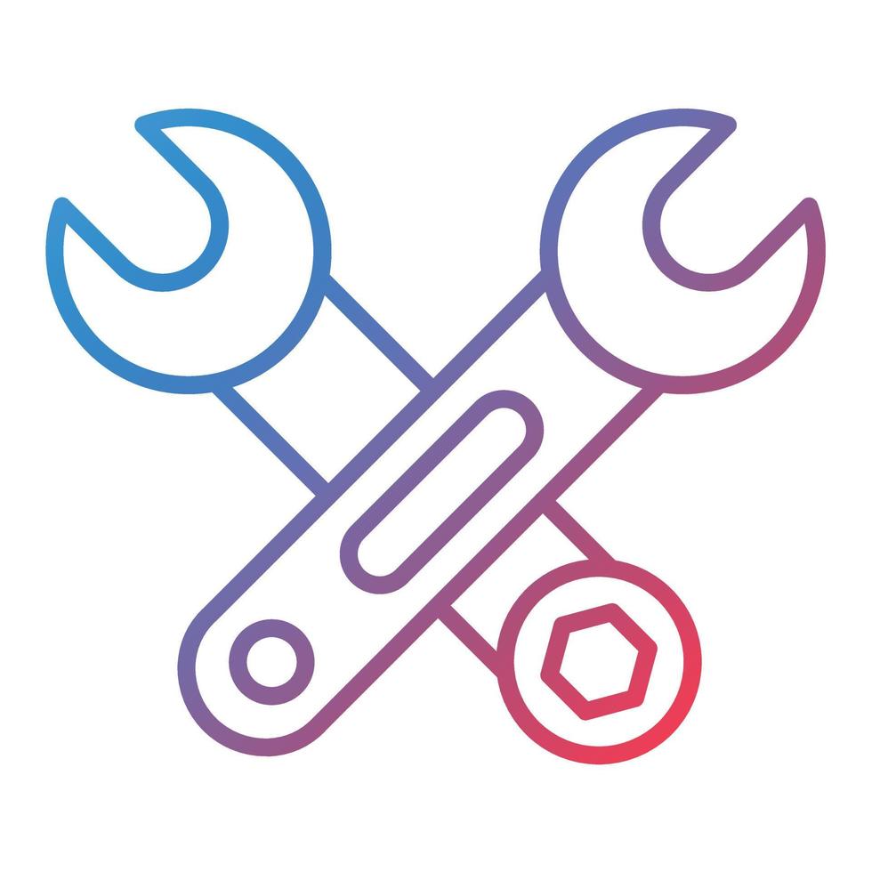 Wrench Line Gradient Icon vector