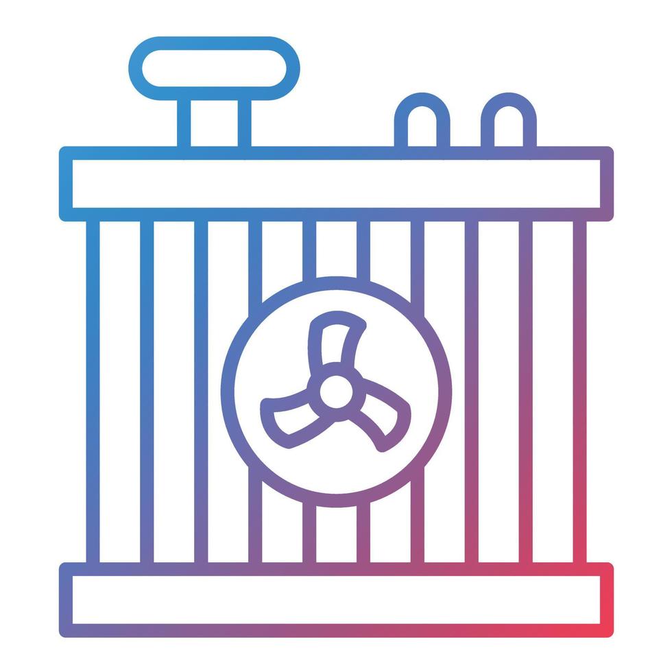 Radiator Line Gradient Icon vector