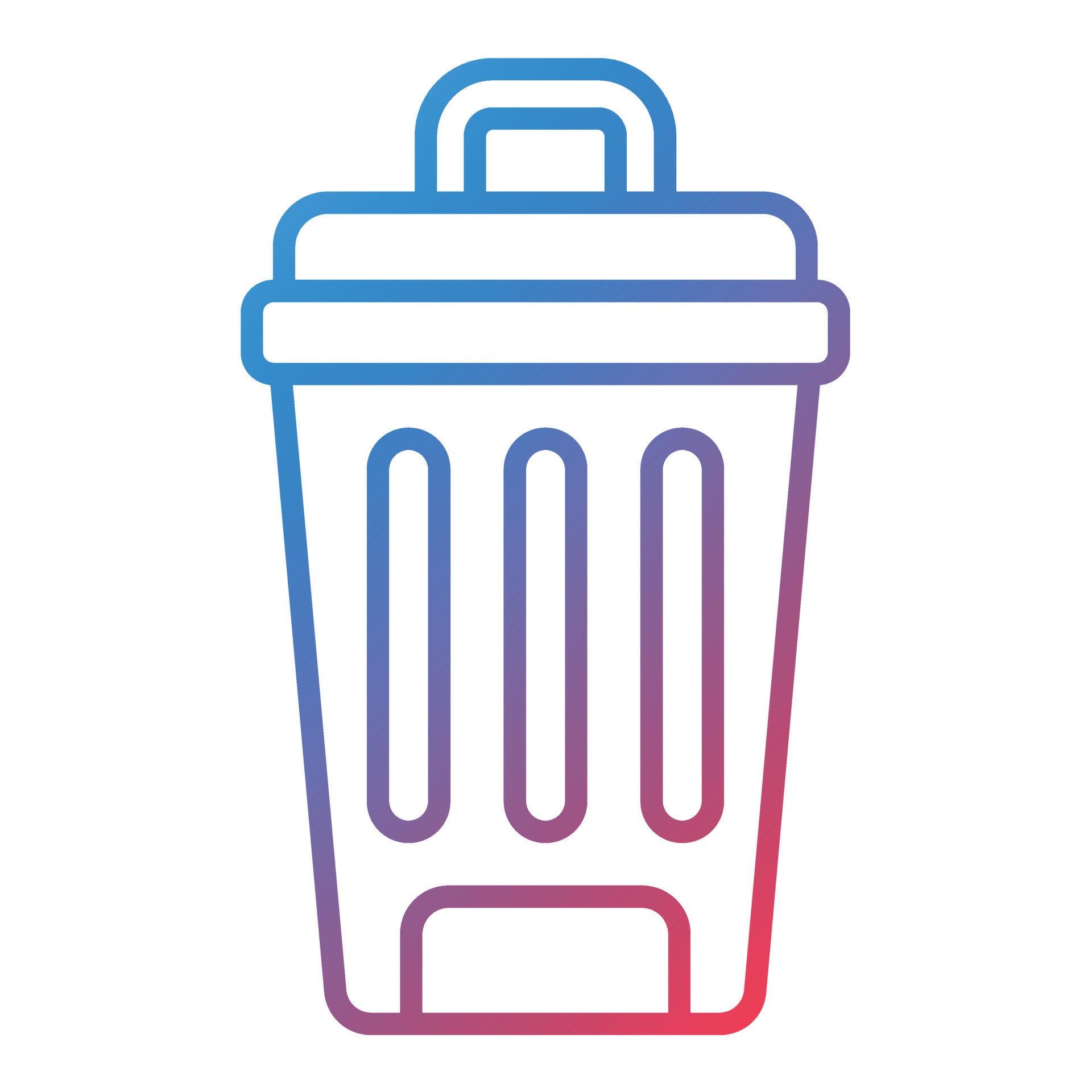 Trash Can Line Gradient Icon 18658908 Vector Art at Vecteezy