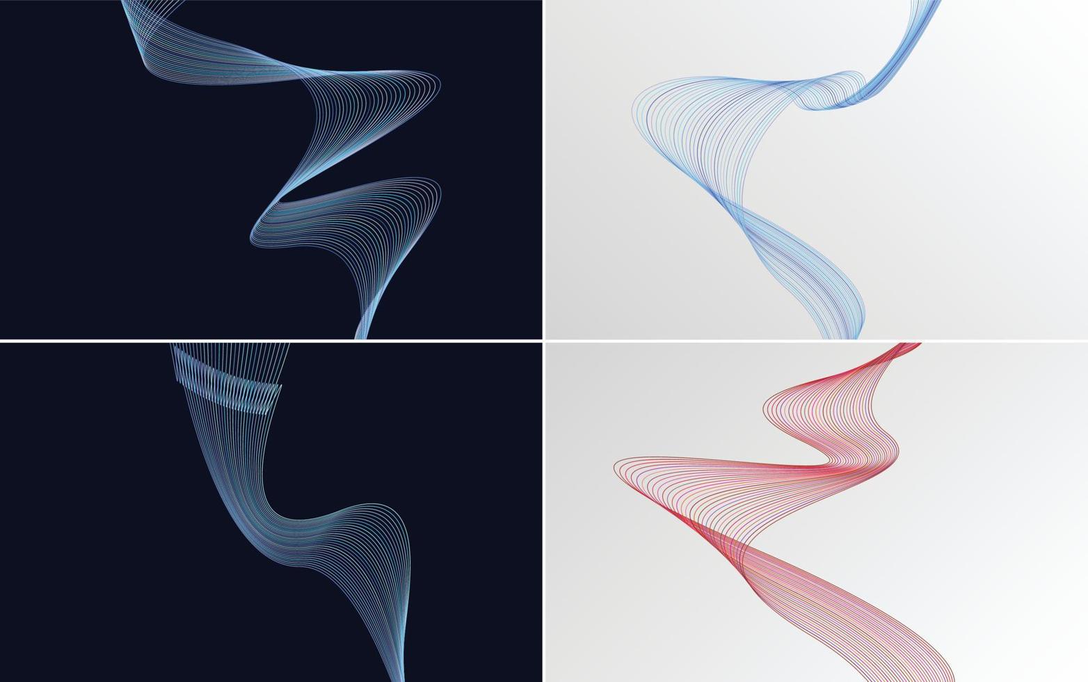 modern wave curve abstract presentation background Pack vector