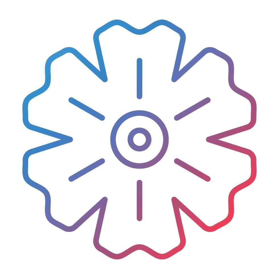 Hibiscus Line Gradient Icon vector