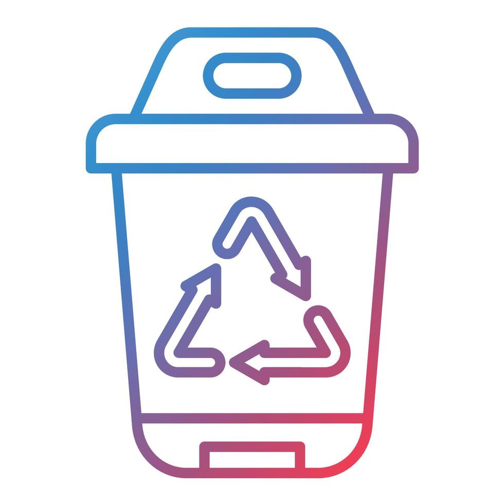 Recyclable Line Gradient Icon vector