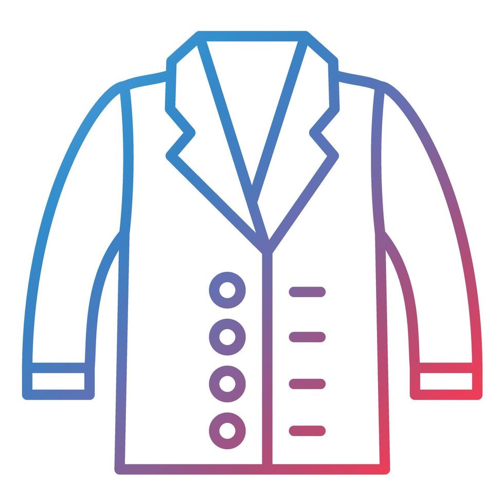 Suit Line Gradient Icon vector