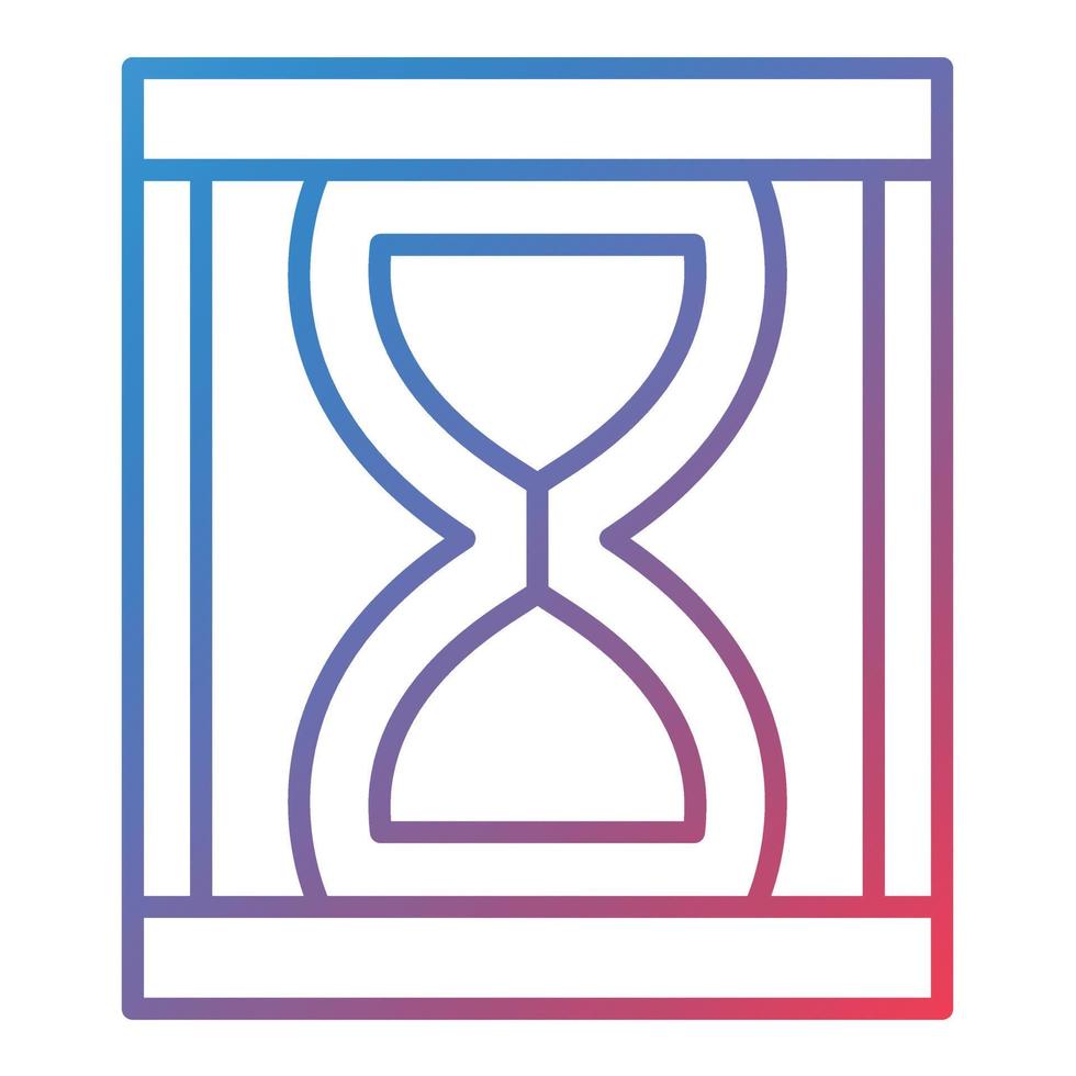 Sand Clock Line Gradient Icon vector