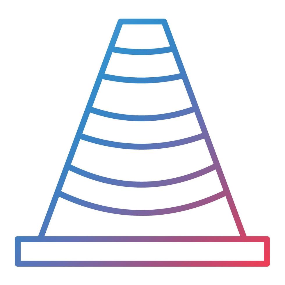 Cone Line Gradient Icon vector