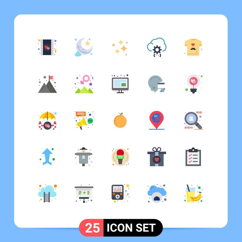 Stock Vector Icon Pack of 25 Line Signs and Symbols for dad development cleaning develop cloud Editable Vector Design Elements