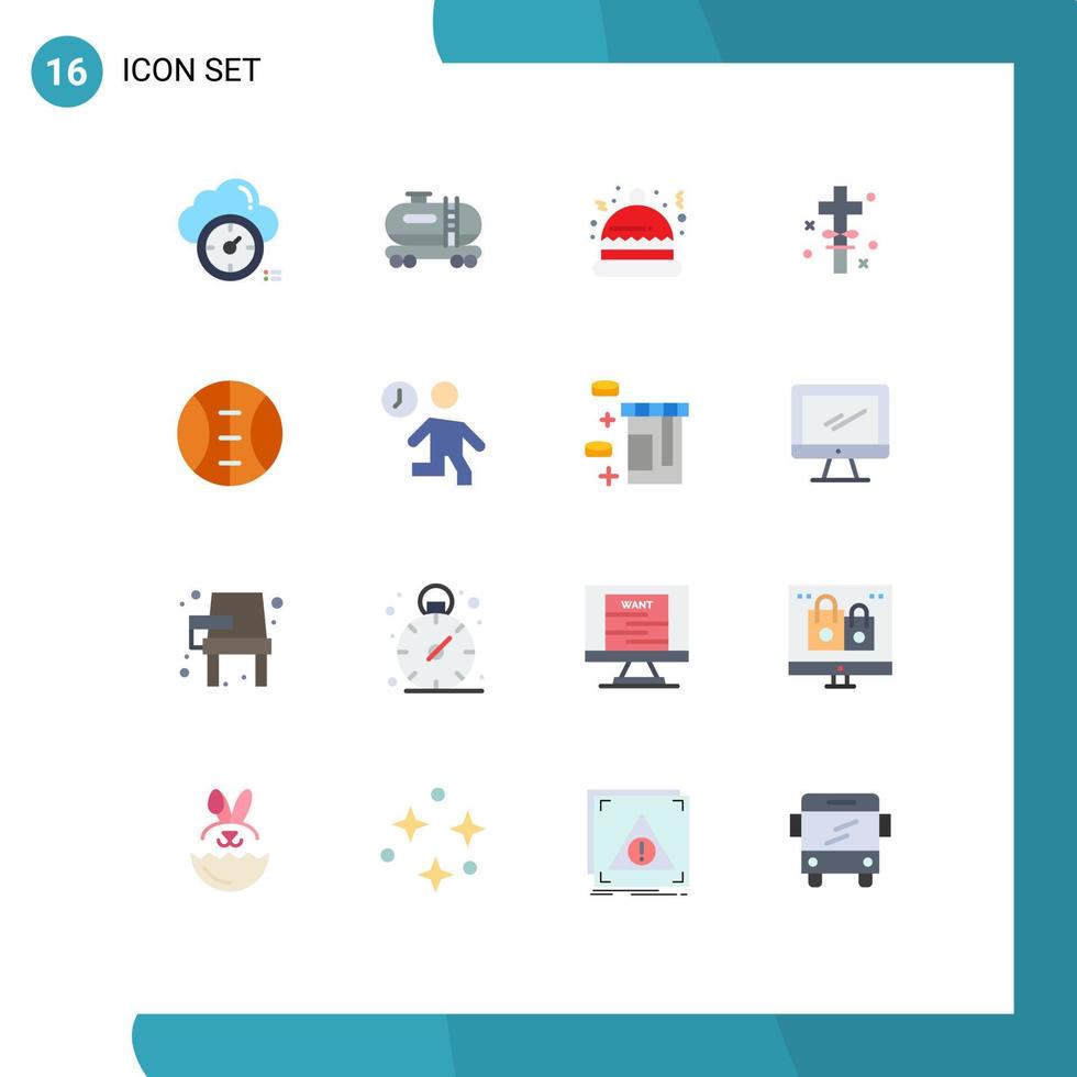 16 Creative Icons Modern Signs and Symbols of fast sport hat baseball holy Editable Pack of Creative Vector Design Elements