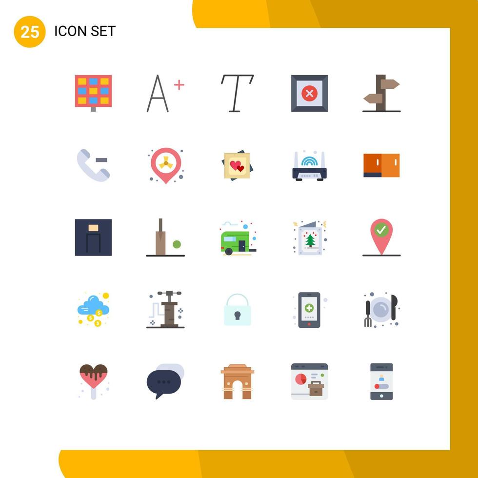 User Interface Pack of 25 Basic Flat Colors of gas contact delete call sign Editable Vector Design Elements